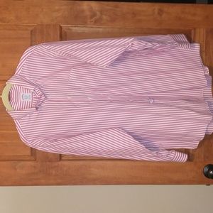 Brooks Brothers men's size 17" neck long sleeve cotton button up shirt no iron